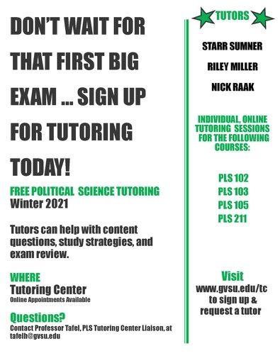 Free Political Science Tutoring